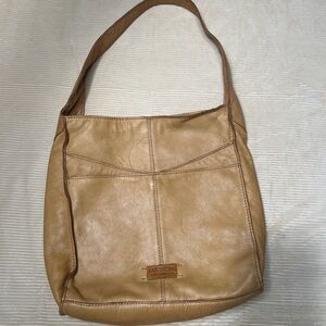 Vintage American Leather tote/ hobo bag in camel color